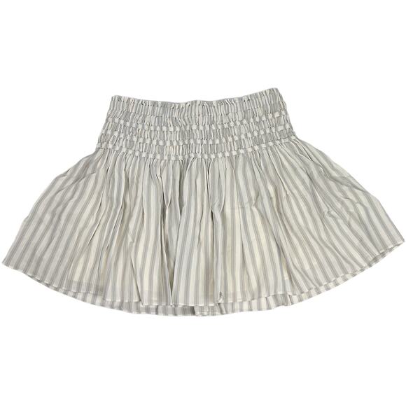 NEW Madewell Smocked Pull-On Stretchy Striped Mini Skirt Large Boho Cottagecore - Picture 6 of 6